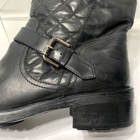 Aquatalia quilted black boot Lynn moto - Picture 4 of 15